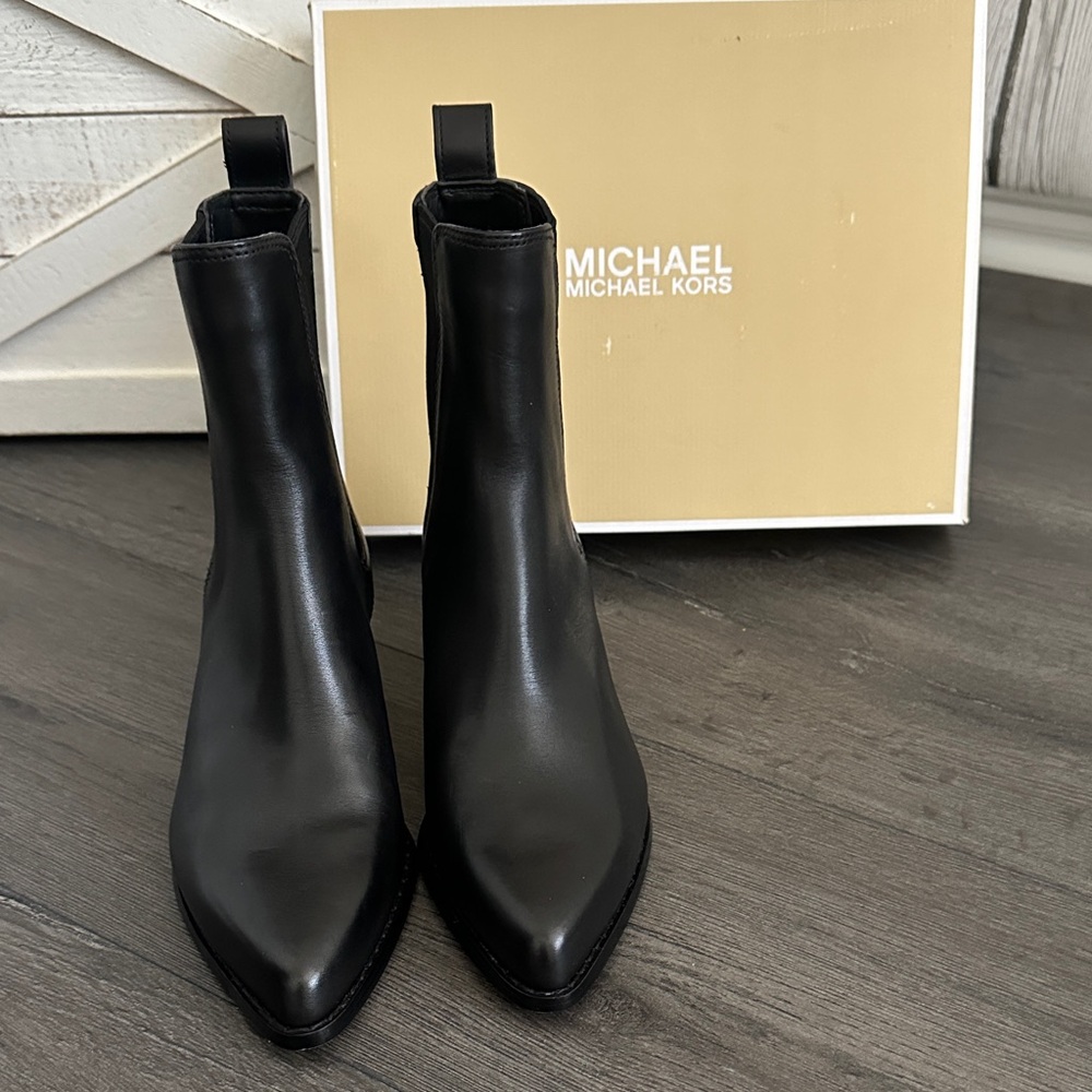 Michael Kors Sleek Black Ankle Booties